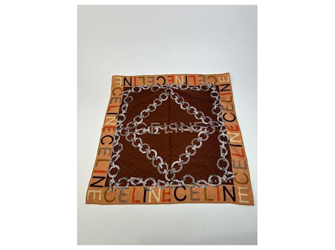 Céline Sciarpa Triomphe Celine Paris Vintage Marrone - vista 5