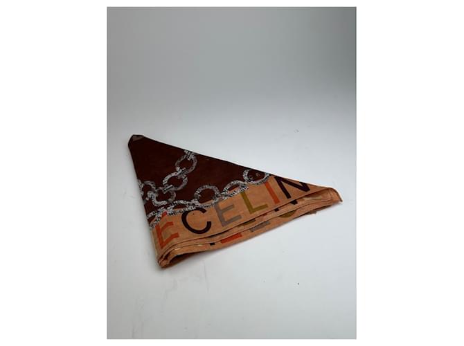 Céline Sciarpa Triomphe Celine Paris Vintage Marrone - vista 9