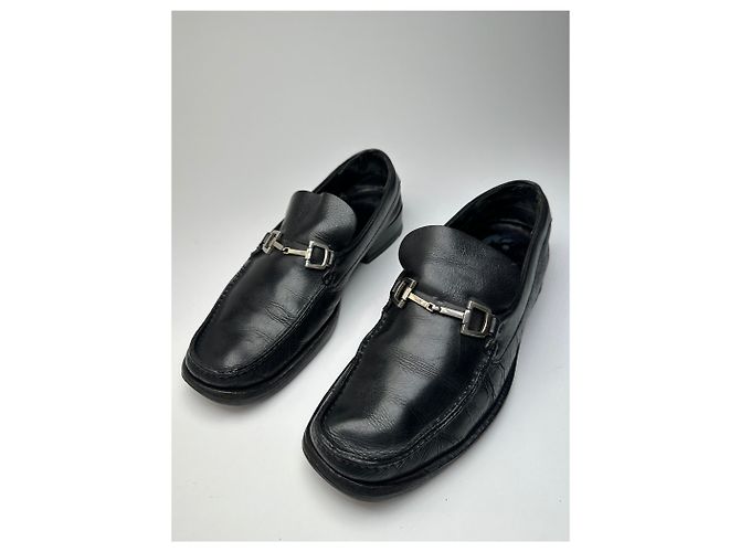 Mocassini in pelle vintage Gucci neri EU40 Nero - vista 11