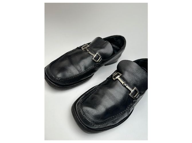 Mocassini in pelle vintage Gucci neri EU40 Nero - vista 8