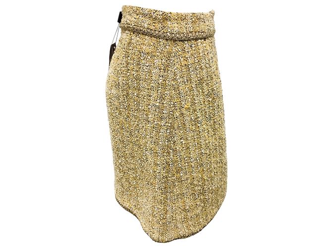 Gonna Mini in Tweed Multicolore Gialla Etro Giallo - vista 2