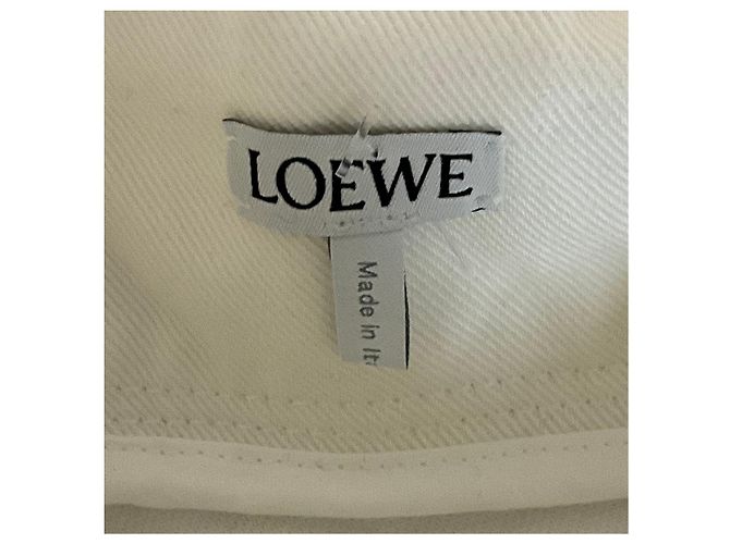 Weißer dekonstruierter Baumwoll-Denim-Rock von Loewe - view 4