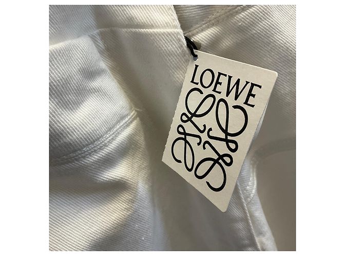 Weißer dekonstruierter Baumwoll-Denim-Rock von Loewe - view 5