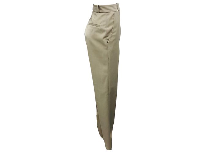 Pantalones rectos de lana taupe Barbara Bui Beige - vista 2