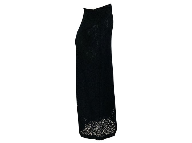 Falda Maxi Jasmine de Encaje Elástico Negro Proenza Schouler - vista 2
