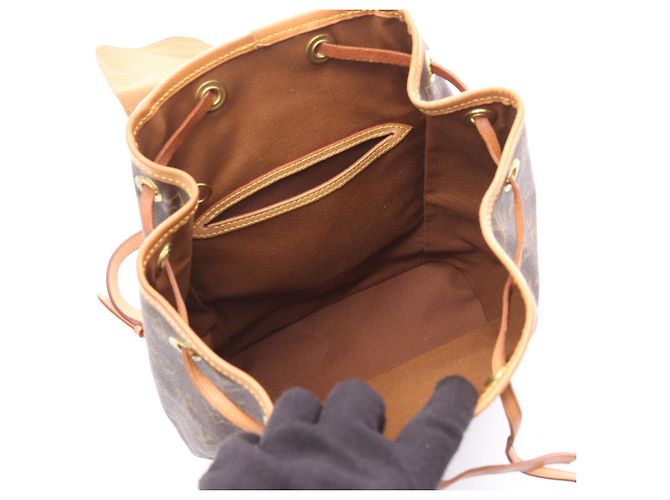 Zaino/borsa Montsouris MM Louis Vuitton Marrone - vista 3