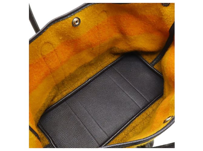 Hermès Garden PM Tote Bag Orange Gelb Marineblau - Ansicht 8