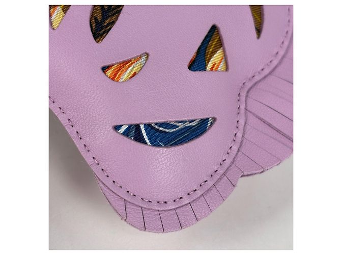Silk In Portachiavi Petit H Tigre Charm per Borsa Hermès Multicolore Porpora - vista 4