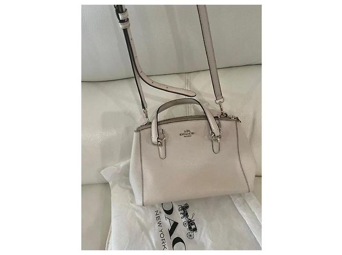 Borsa Coach Carryall in pelle bianca Bianco - vista 2