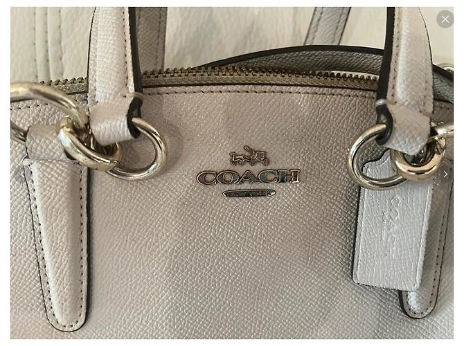 Borsa Coach Carryall in pelle bianca Bianco - vista 3