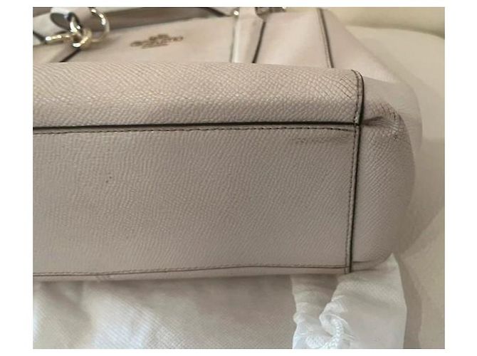 Borsa Coach Carryall in pelle bianca Bianco - vista 5