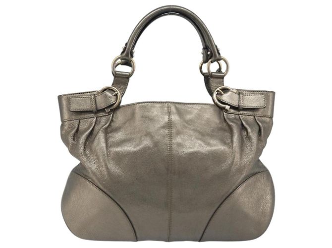 Salvatore Ferragamo Gancini Leather D'oro - vista 2