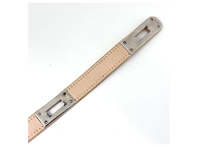 Collana Choker Kelly di Hermès Argento Beige - vista 3