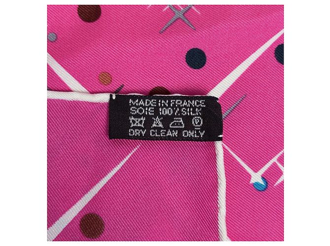Lenço de seda Magic Kelly Carré 90 Hermès Rosa Multicor - vista 2