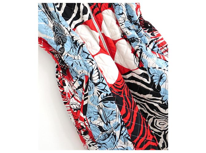 Abrigo sin mangas de seda acolchada reversible Hermès Roja Crudo - vista 3