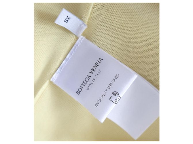 Vestido drapeado con halter de cadena Bottega Veneta Amarillo - vista 11
