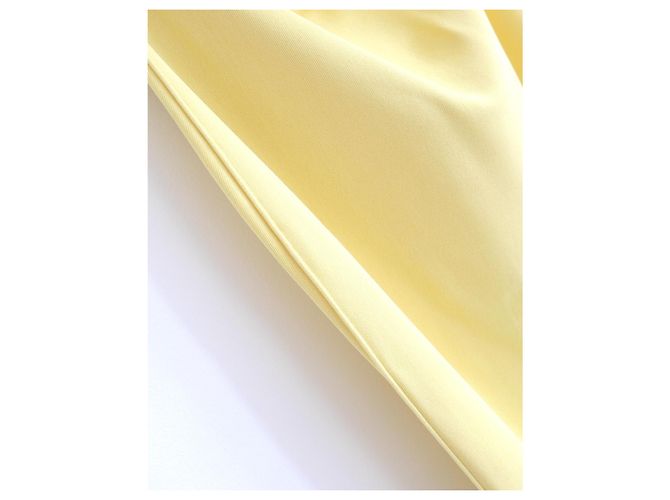 Vestido drapeado con halter de cadena Bottega Veneta Amarillo - vista 5