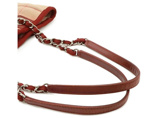 Borsa Tote PM Deauville CHANEL Rosa Rosso - vista 5