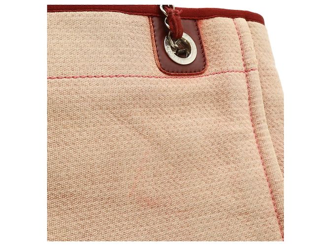 Borsa Tote PM Deauville CHANEL Rosa Rosso - vista 9