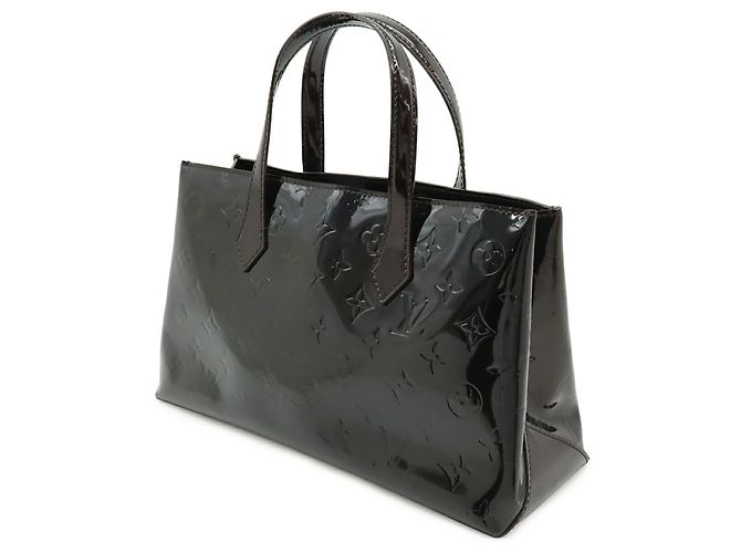 Borsa tote Louis Vuitton Monogram Vernis Wilshire PM Bordò - vista 3