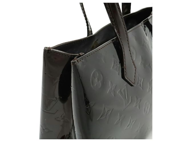 Borsa tote Louis Vuitton Monogram Vernis Wilshire PM Bordò - vista 5