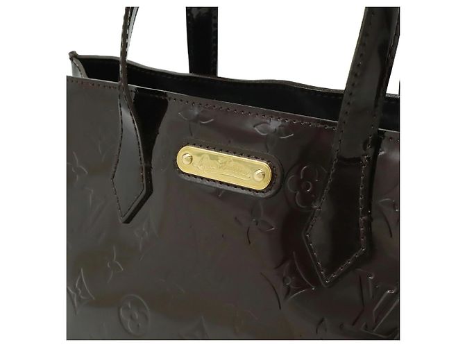 Borsa tote Louis Vuitton Monogram Vernis Wilshire PM Bordò - vista 9