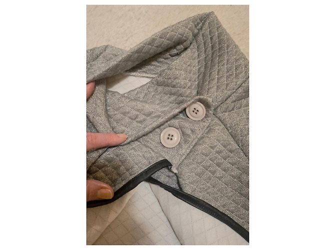 Autre Marque Chaqueta acolchada con cuello alto Gris - vista 11