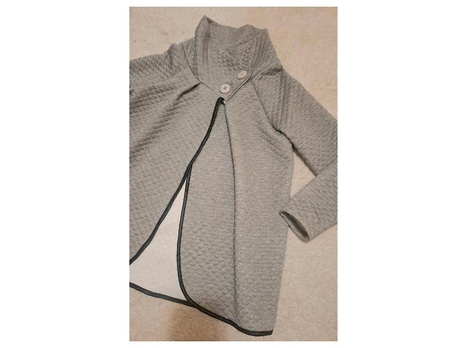Autre Marque Chaqueta acolchada con cuello alto Gris - vista 2