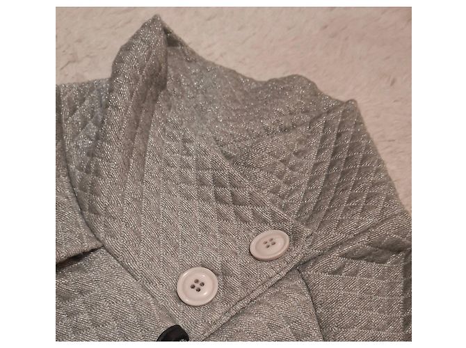 Autre Marque Chaqueta acolchada con cuello alto Gris - vista 3
