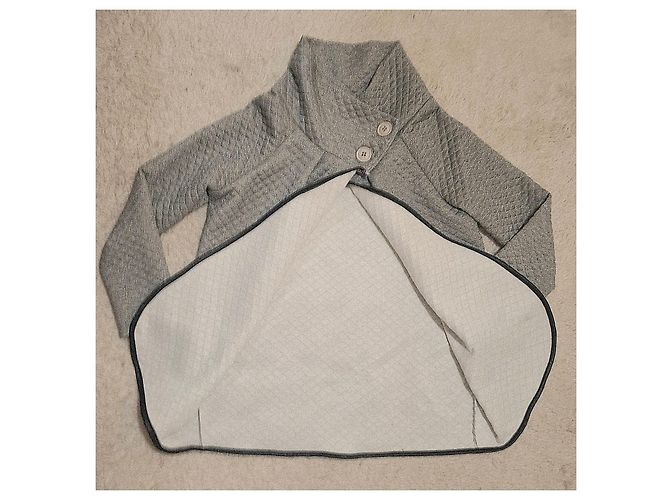 Autre Marque Chaqueta acolchada con cuello alto Gris - vista 9