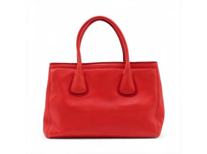 Executive Chanel Cerf Borsa Esecutiva in Pelle Media Rosso - vista 2
