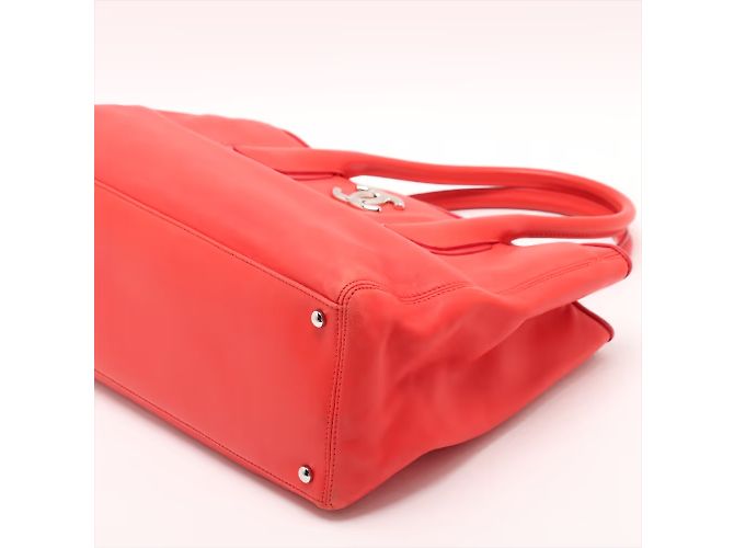 Executive Chanel Cerf Borsa Esecutiva in Pelle Media Rosso - vista 4
