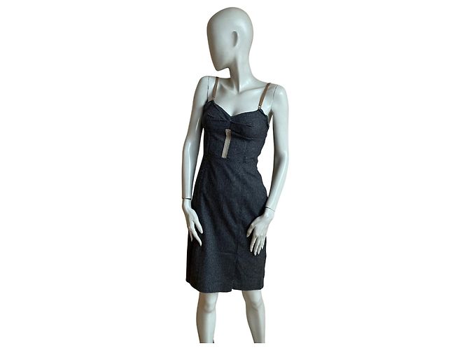 Vestido midi de lana gris Dolce & Gabbana - vista 6