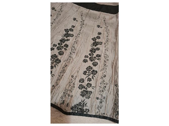 Autre Marque Gonna al ginocchio con stampa floreale Nero Grigio - vista 3