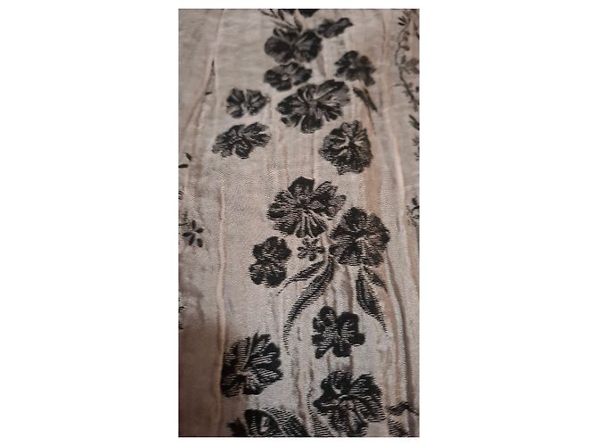Autre Marque Gonna al ginocchio con stampa floreale Nero Grigio - vista 4