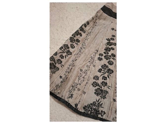 Autre Marque Gonna al ginocchio con stampa floreale Nero Grigio - vista 5
