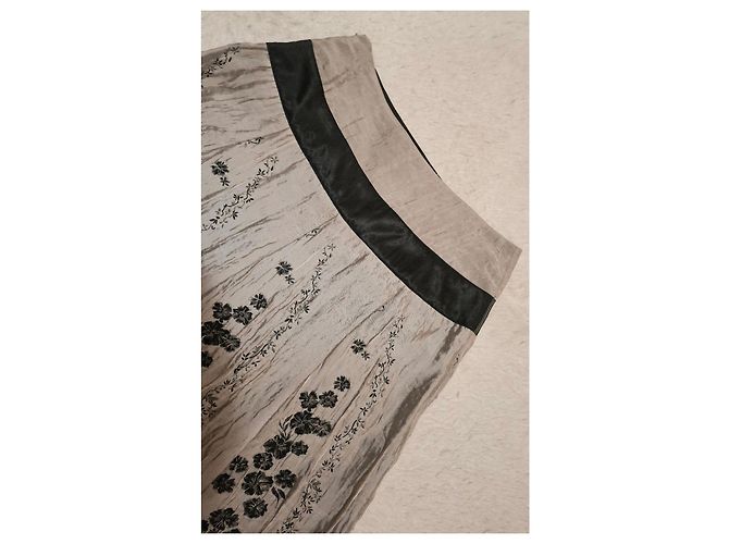 Autre Marque Gonna al ginocchio con stampa floreale Nero Grigio - vista 6