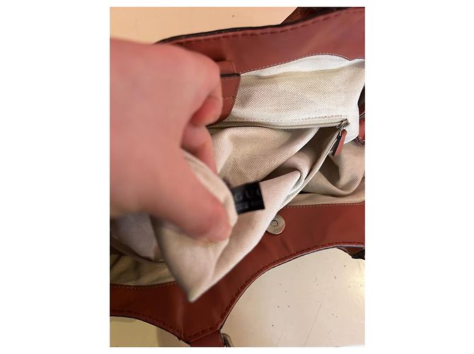 Borsa a mano Gucci Sukey in tela GG e pelle beige corallo Rosa - vista 11