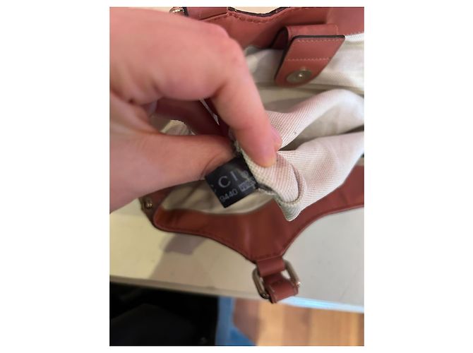 Borsa a mano Gucci Sukey in tela GG e pelle beige corallo Rosa - vista 12