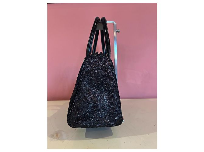 Fendi Boston in nero con un tocco di brillantezza viola Viola scuro - vista 5