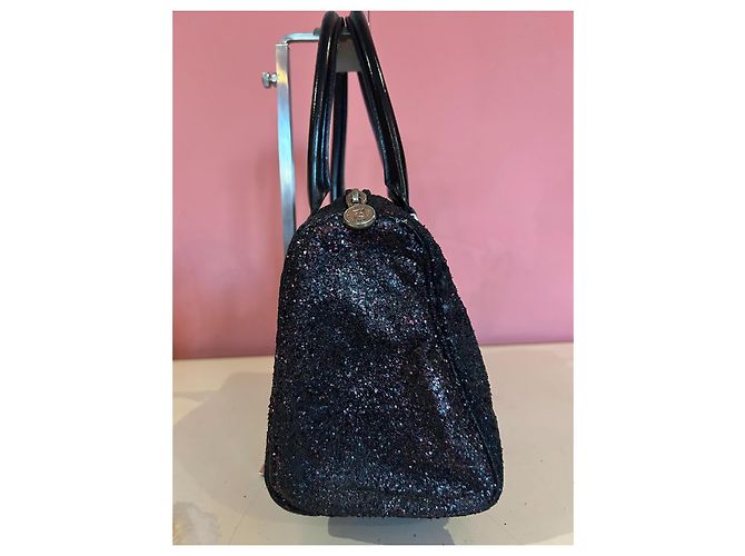 Fendi Boston in nero con un tocco di brillantezza viola Viola scuro - vista 6