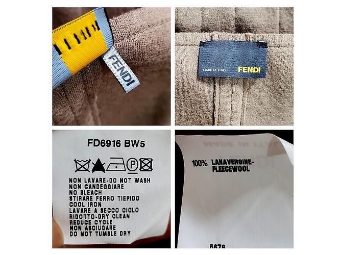 Vestido Fendi de lã marrom - vista 10