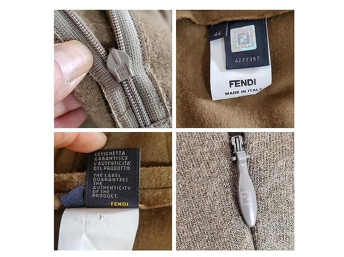 Vestido Fendi de lã marrom - vista 11