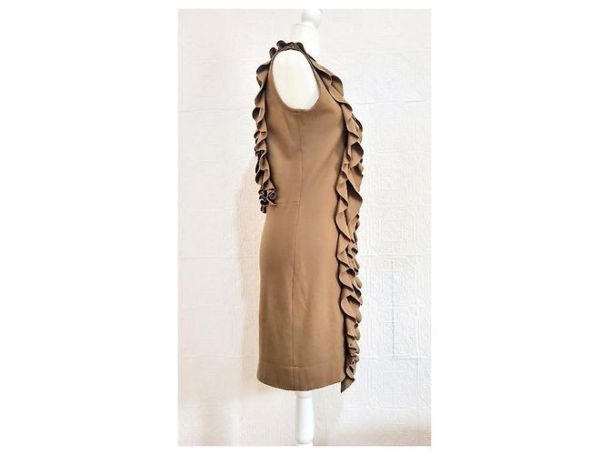 Vestido Fendi de lã marrom - vista 3