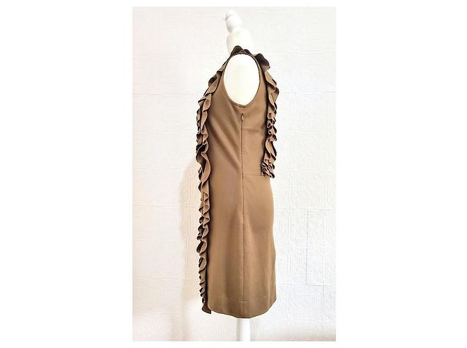 Vestido Fendi de lã marrom - vista 4