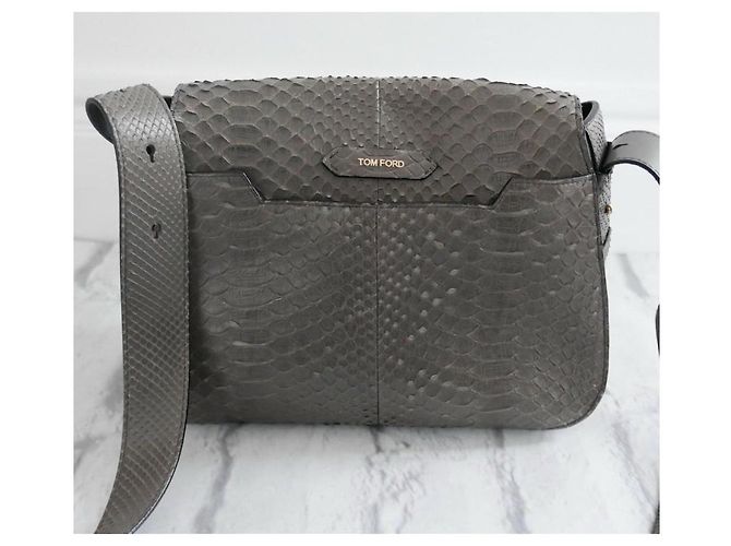 Bolsa Tom Ford Jennifer em pele de python cinza - vista 5