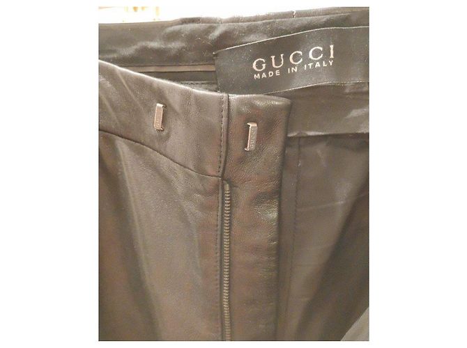 GUCCI Lamb leather pants Black - view 6