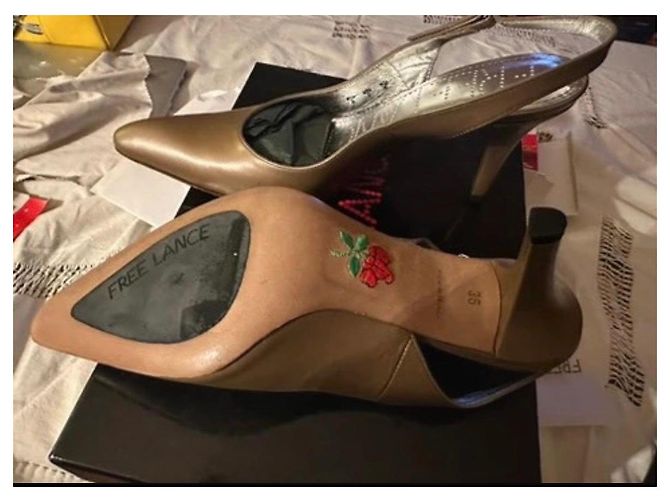 Free Lance Jaspe Slingback Pumps Bronze Leder - Ansicht 3