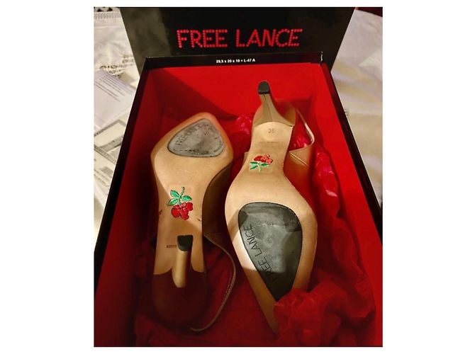 Free Lance Jaspe Slingback Pumps Bronze Leder - Ansicht 4