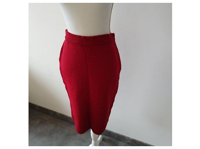 Falda Lápiz Roja Yves Saint Laurent - vista 7
